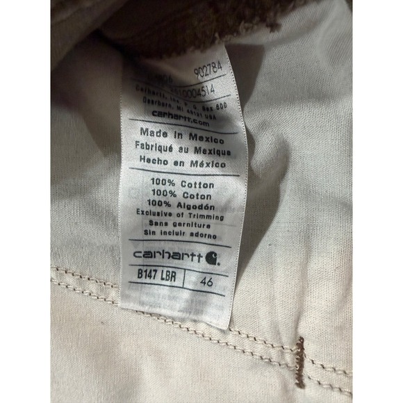 Carhartt mens shorts b147 lbr work wear brown size 46 - Picture 6 of 10